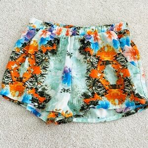 High Waist floral shorts